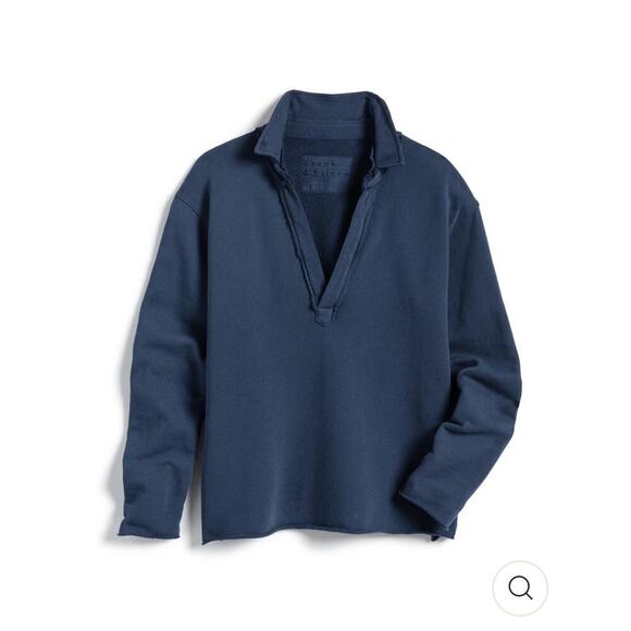 B58 Frank & Eileen Patrick Popover Fleece Sweatshirt M Rare Minimalist Chic - Picture 3 of 8